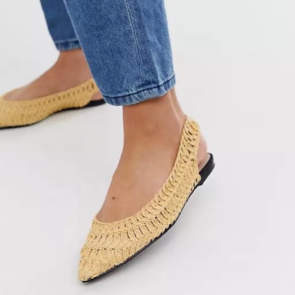 ASOS Design Lively slingback ballet flats- butter yellow on trend 🧈 - Picture 5 of 14